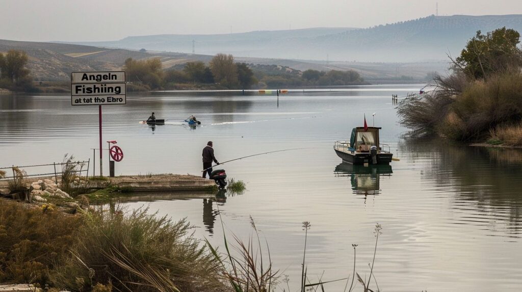 Informative German to English translation of Angeln am Ebro, showcasing Fishing at the Ebro