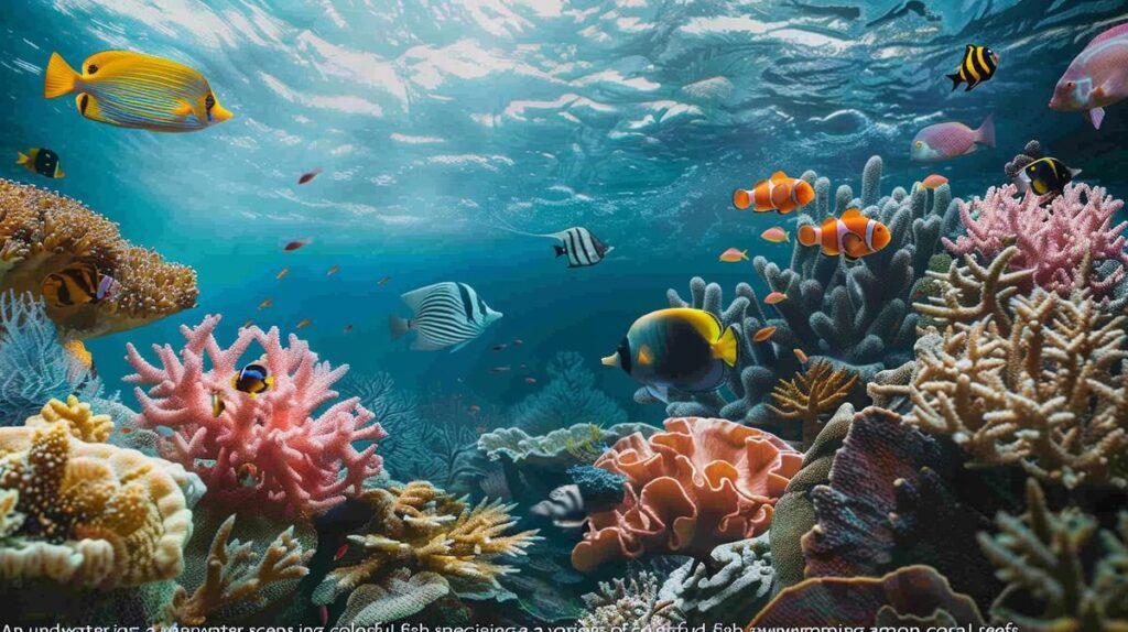 Verschiedene Fischarten in einem klaren Süßwasserfluss, ideal zur Veranschaulichung der Artenvielfalt in natürlichen Gewässern